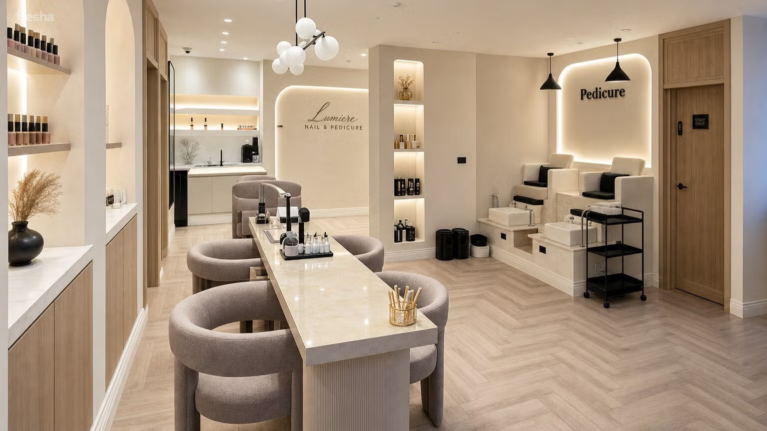 Interior detail at Zazura Skin & Laser Clinic in Gilesgate, Durham